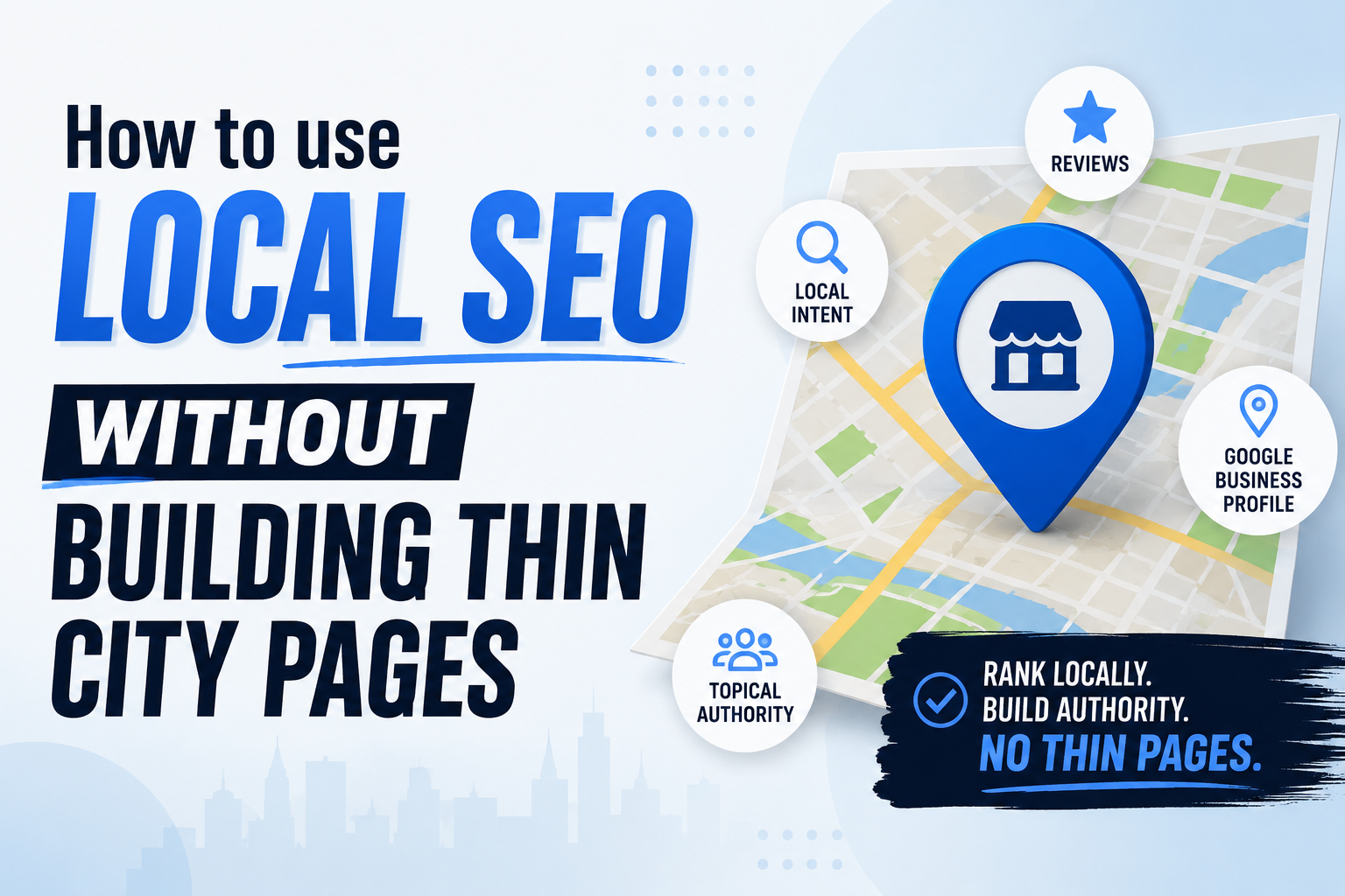 Local SEO map strategy without thin duplicate city pages
